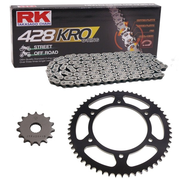 Kettensatz Aprilia RS4 125 4T 11-16 Kette RK 428 KRO 136 Offen 13/60-image