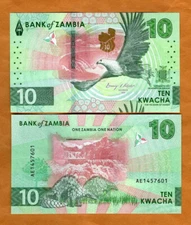 Zambia, 10 Kwacha, 2024 (2025), P-New, Hybrid, UNC   complete redesigned
