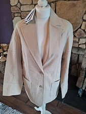 Stockholm Atelier & Other Stories Oversized Summer Blazer Size 8 Beige Rrp £120