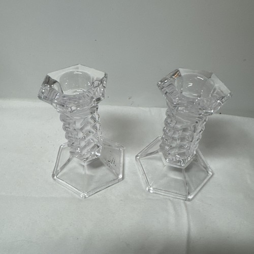 Towle Full Lead Crystal Candlesticks ~ Made in Austria - Picture 2 of 10
