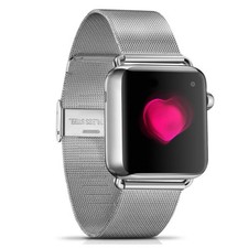 Replacement Band for Apple Watch 42mm or 44mm Stainless Steel Milanese Bracelet