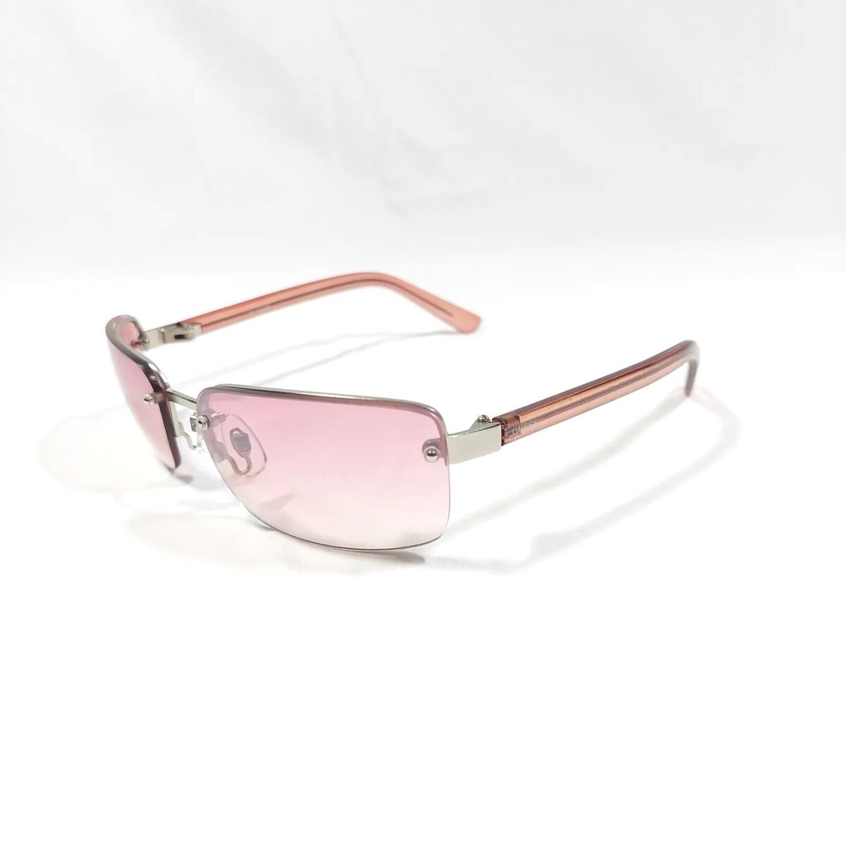 Vintage Guess GU252 Denim SS-67F 60-16-130 Clear Pink Vintage Guess GU252 Denim SS-67F 60-16-130 Clear Pink