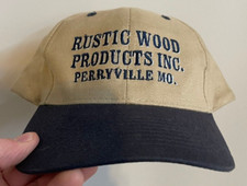 Vintage Rustic Wood Products Inc Mens Baseball Cap Perryville MO Toppers