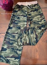 USA New Womens PLUS SIZE CAMOUFLAGE CAMO HIGH WAISTED YOGA JOGGER PANTS 1X 2X