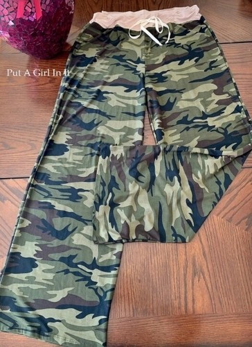 New Womens PLUS SIZE CAMOUFLAGE CAMO HIGH WAISTED YOGA JOGGER PANTS 1X 2X 3X USA
