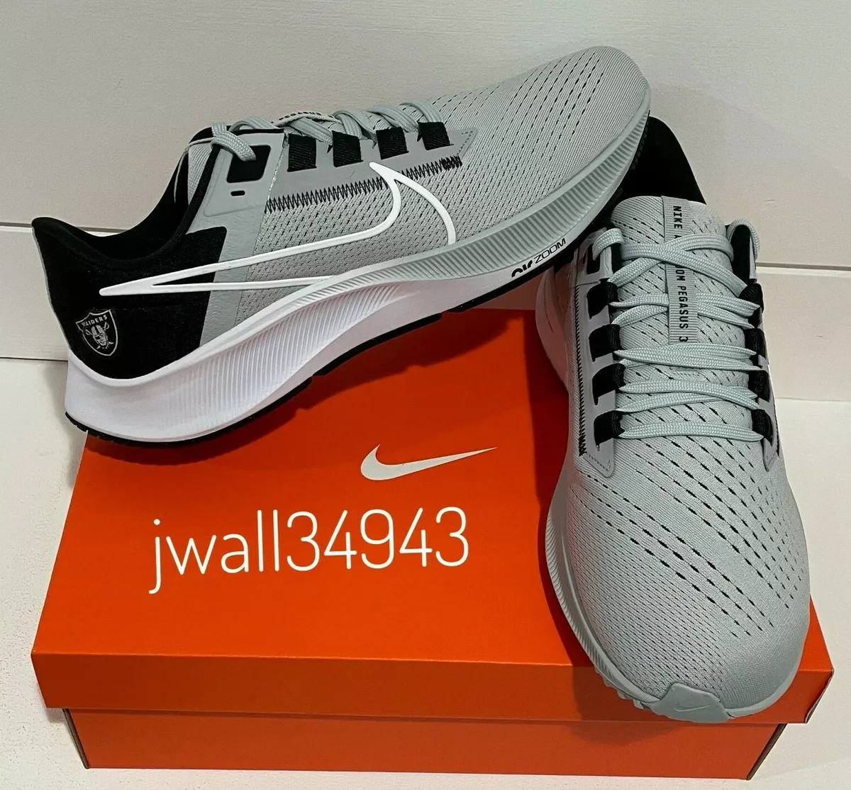 Nike Air Zoom Pegasus 38 (NFL Las Vegas Raiders) Raffles and