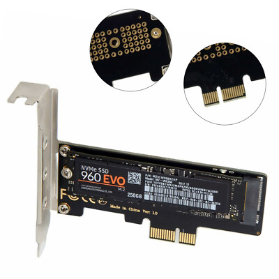 M.2 M2 NVMe SSD zu PCI-E PCI-Express PCIe 3.0 x1 Adapterkarte Konverter M Key JE