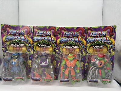 RAPHAEL, DONATELO, LEONARDO, MICHELANGELO, FIGURES Turtles of Grayskull,  MINTY