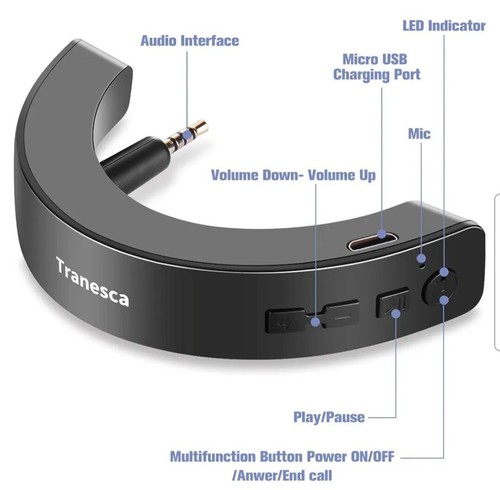 Tranesca Compatible Bluetooth Adapter Receiver for Bose quietcomfort 25 New - Picture 3 of 6
