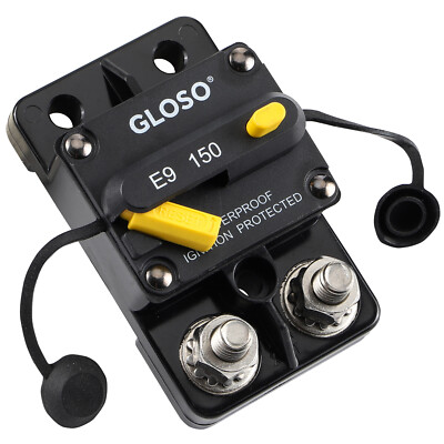 GLOSO E9C Surface Mnt 5/16'' Side by Side Stud Manual Reset HiAmp Circuit Breaker