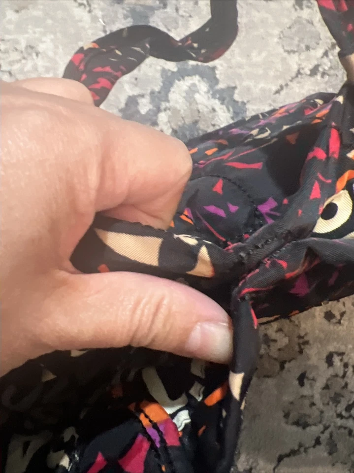 Bolso de Mano Marc Jacobs Libro Acolchado Nylon Multi Shopper Negro Rosa Púrpura XL Foto 3 de 4