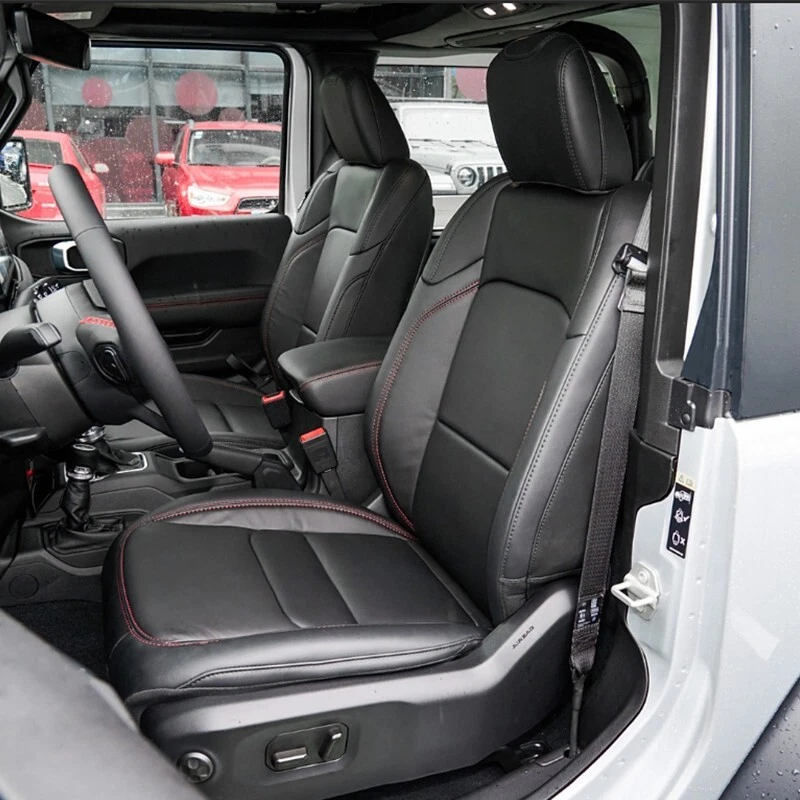 FOR 2007-2024 JEEP WRANGLER MOTOPTES CUSTOM CAR SEAT LEATHER CUSHIONS DURABLE - Image 3 of 4