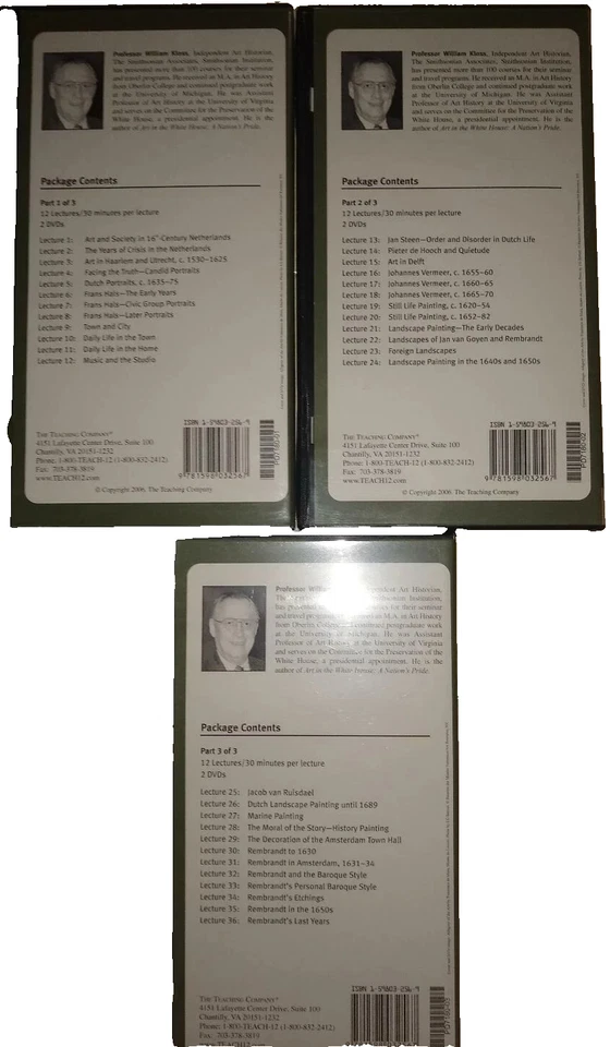 GREAT COURSES - GREAT ARTISTS OF THE ITALIAN RENAISSANCE Part 1-3 DVDs - Image 2 of 2