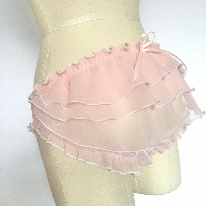 2 ШТ. Трусики с Открытой Пахотой Knickers Трусы Слоистые Грубые Frill Белье Lolita - Изображение 3 из 4