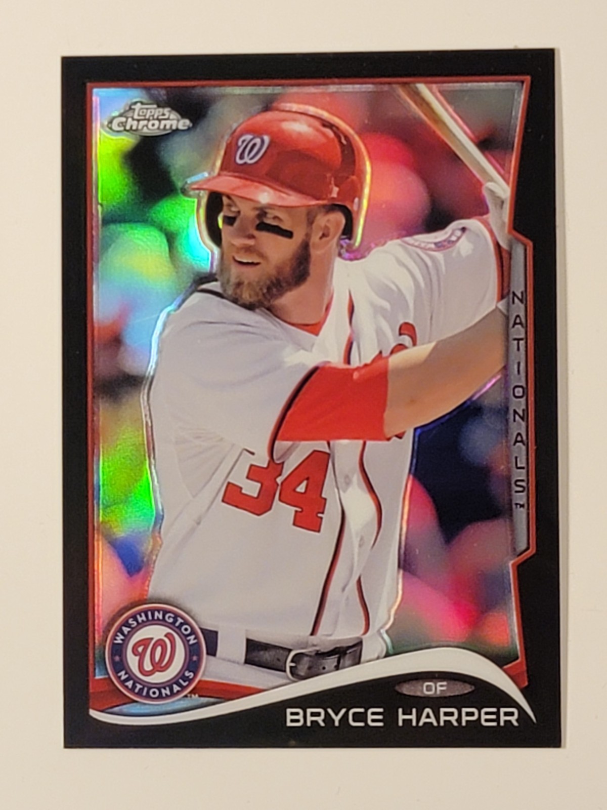 2014 Topps Chrome BRYCE HARPER Black Refractor /100 #150 Phillies MVP