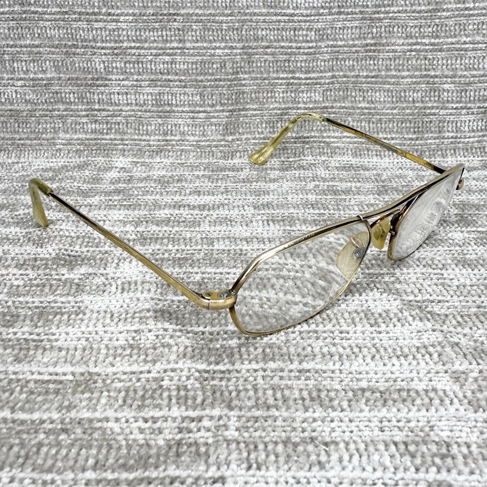 De Colección American Optical 5 1/4 12K GF Marco de Gafas Lleno de Oro Ovalado Aviador EE. UU. Foto 3 de 4