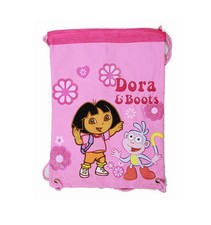 String Backpack - Dora the Explorer - Monkey Boot Cinch Bag Girls Tote 14x11"