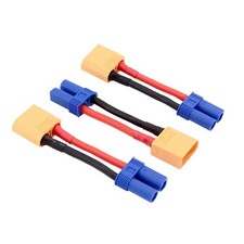 3pcs Female EC5 to XT90 / XT-90 Male Connector Adapter Cable with 12awg 5cm -68