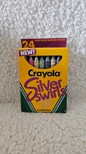 Crayola Silver Swirls 24 Count Crayons Vintage 1990 Binney Smith Rare NIB