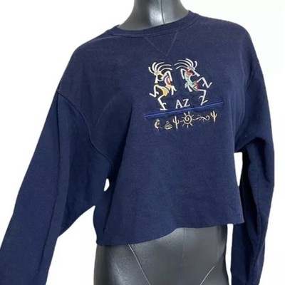 Vintage 90s / 00s  Kokopelli Style Arizona AZ Cropped Pullover Sweater Large