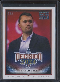 2024 Decision Update Elections Day Sky Blue Foil #245 Charlie Kirk 1/1