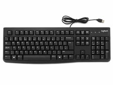 Logitech K120 Corded USB Keyboard Full Size Wired PC Laptop Office Black