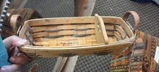 Longaberger Signed 1996 Woven Traditions Cracker Basket With Trays And Divider