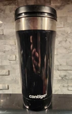 Contigo Uptown 24oz Tumbler Mug  Dual-Sip Lid Stainless Steel Black