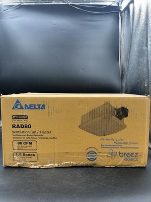 Delta Breez Radiance Exhaust Bathroom Fan 80 CFM Energy Efficient (READ!!)