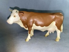 Schleich HEREFORD Brown Cow Bull 1999 Retired Farm Animal Figure 5" Solid Vinyl