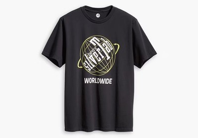 Levi s SilverTab Worldwide T-Shirt Schwarz Neon Gr. S Neu