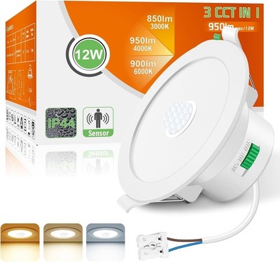 LED Einbaustrahler 230V mit PIR Bewegungsmelder, Deckenspots Warmweiß/Neutral...