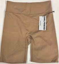 NEW Girlfriend Collective Compressive Shorts XXL yoga NWT Brown Tan Light