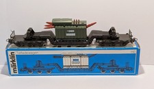 Märklin H0 4617 Tiefladewagen mit Transformator - Trafo-Union grün der DB in OVP