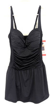 NEW Rose Marie Reid sz M 8-10 One Piece Swimsuit Swimdress black 1817