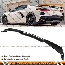 For 2020-25 Chevy Corvette C8 Stingray Carbon Fiber Z51 Style Rear Spoiler Wing