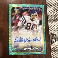 Topps 2024 Chrome Aqua Sonar Autograph Kellen Winslow #BA-KWI 198/199 Chargers