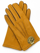 Unbranded Womens Driving Work Style Gloves Size 8.5 Brown Deerskin Leather