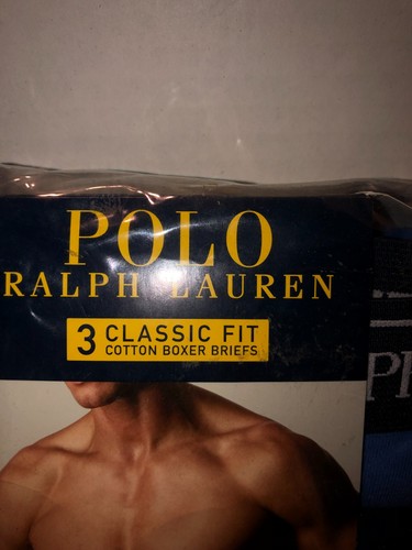 New 3 Pack Polo Ralph Lauren Classic Fit Cotton Boxer Briefs Size M 32-34 - Picture 2 of 5