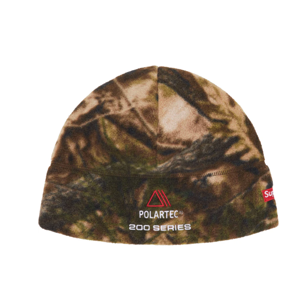 SUPREME FW25 POLARTEC SPORT BEANIE BLACK NAVY GREY PINK TREE CAMO
