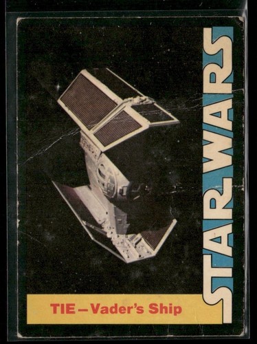 1977 Wonder Bread Star Wars Stickers #16 TIE - Vader's Ship — Raw