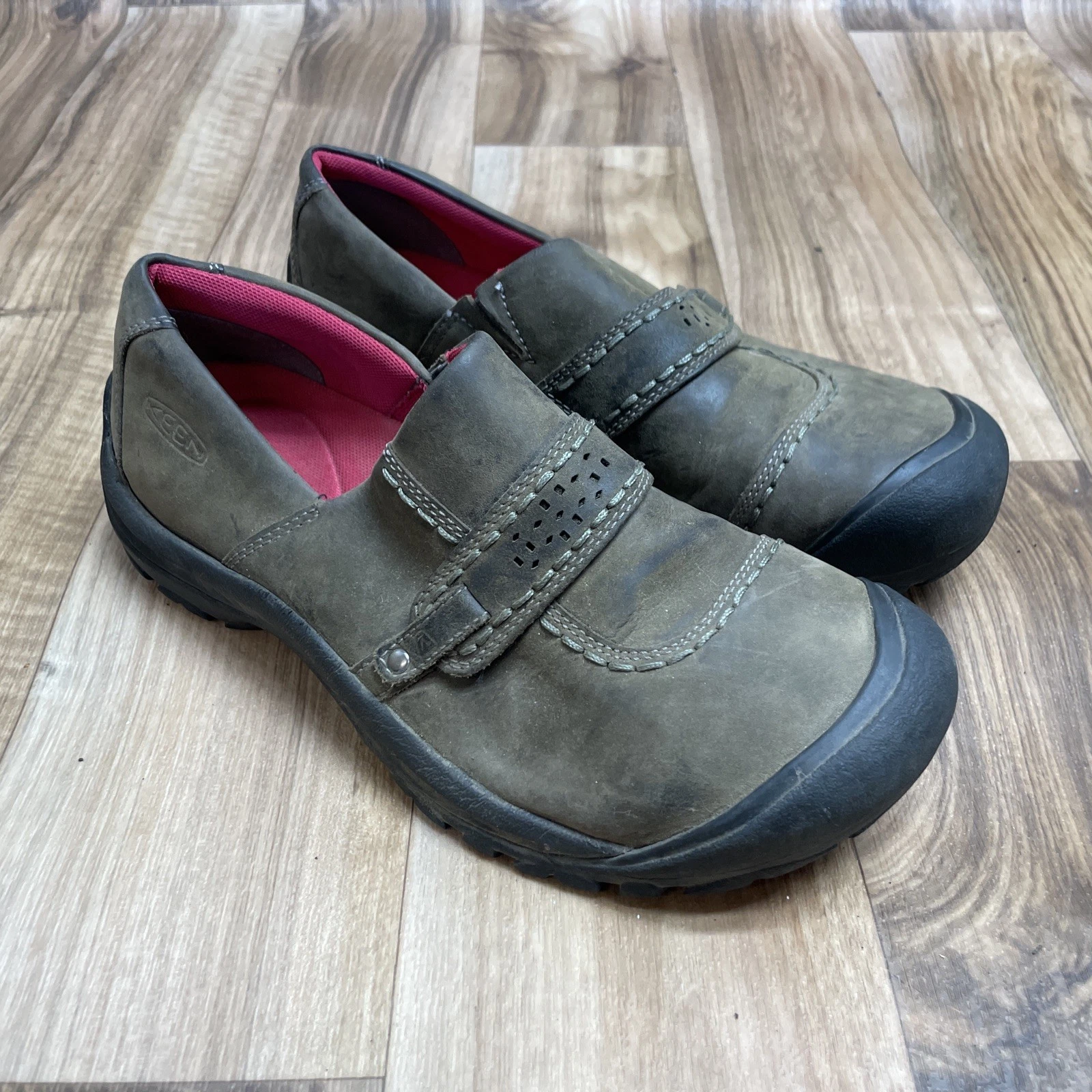 Keen Women’s Shoe Slip-on Kaci ii Color Brown Leather 11 Women’s 42 EU