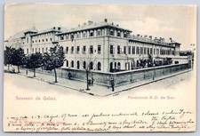 Antique Romania Postcard Galatz Pensionnat N.d. de Sion 1898