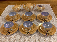 Vintage Japanese Cherry Blossom 21 piece Tea set Mint Condition