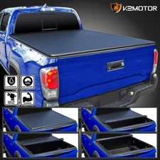 Fits 2016-2023 Toyota Tacoma 6FT 72" Long Bed Soft Vinyl Roll Up Tonneau Cover