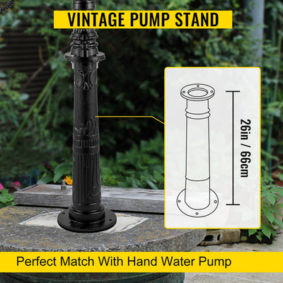 VEVOR Antique Hand Water Pump Stand Pitcher Pump Stand Cast Iron Well Pump Stand