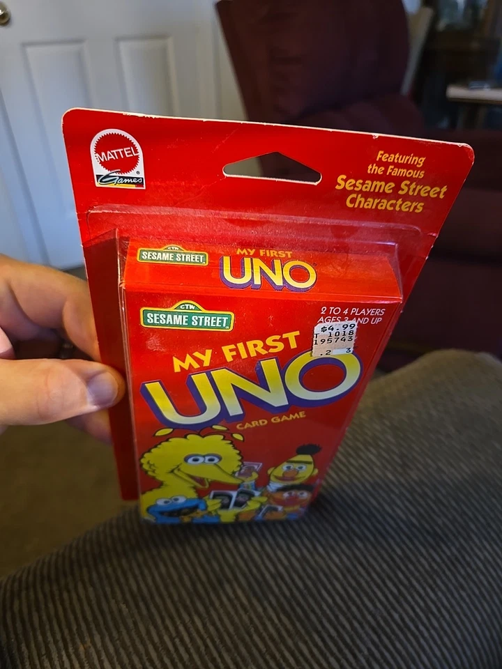 Vintage 1992 Mattel Sesame Street My First UNO Card Game NEW Condition - Image 4 of 4