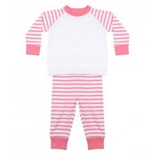 Image of Larkwood Baby Boys/Girls Striped Pyjamas PC3089