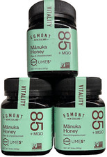 Manuka Honey, Egmont Honey Raw MGO 85 UMF 5 3 JARS 8.8 OZ. NEW ZEALAND