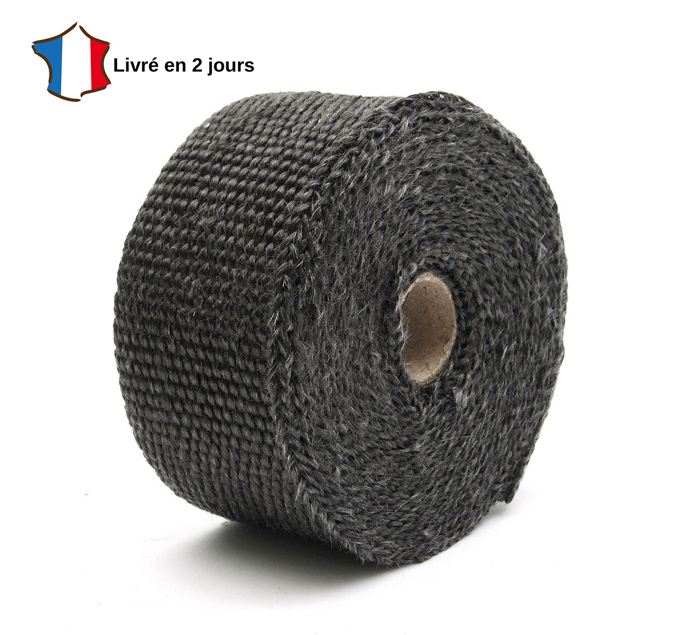 Bande thermique echappement noire de 5M en fibre de verre pour isolation moto